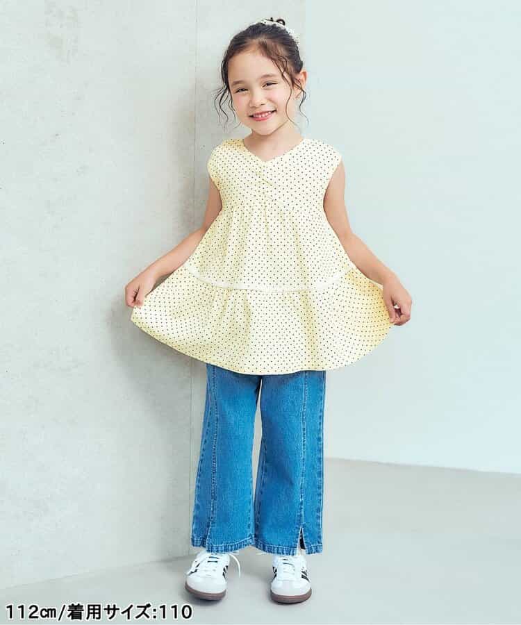 日本童裝 apres les cours 露背荷葉背心 80-140cm 女童款 秋季 TOPS