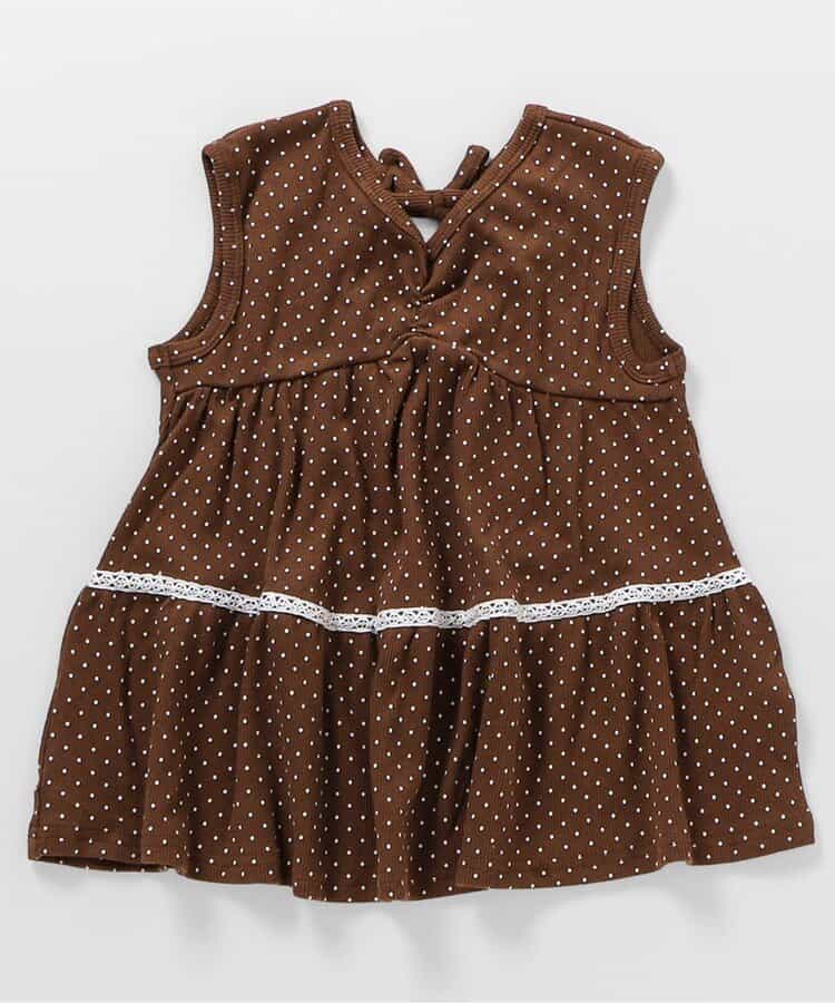 日本童裝 apres les cours 露背荷葉背心 80-140cm 女童款 秋季 TOPS