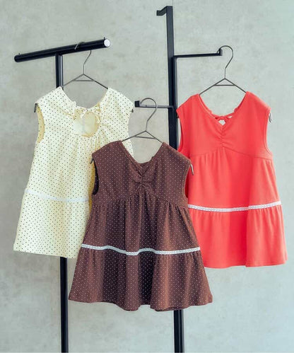 日本童裝 apres les cours 露背荷葉背心 80-140cm 女童款 秋季 TOPS