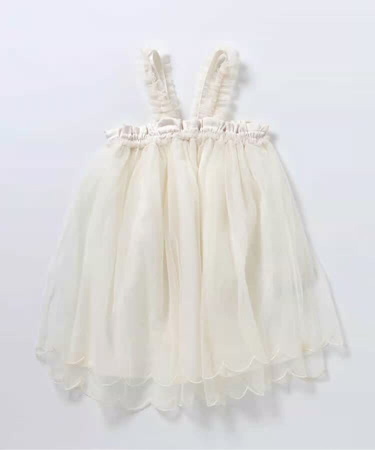 日本童裝 apres les cours 扇形薄紗連身裙 90-130cm 女童款 夏季 DRESSES