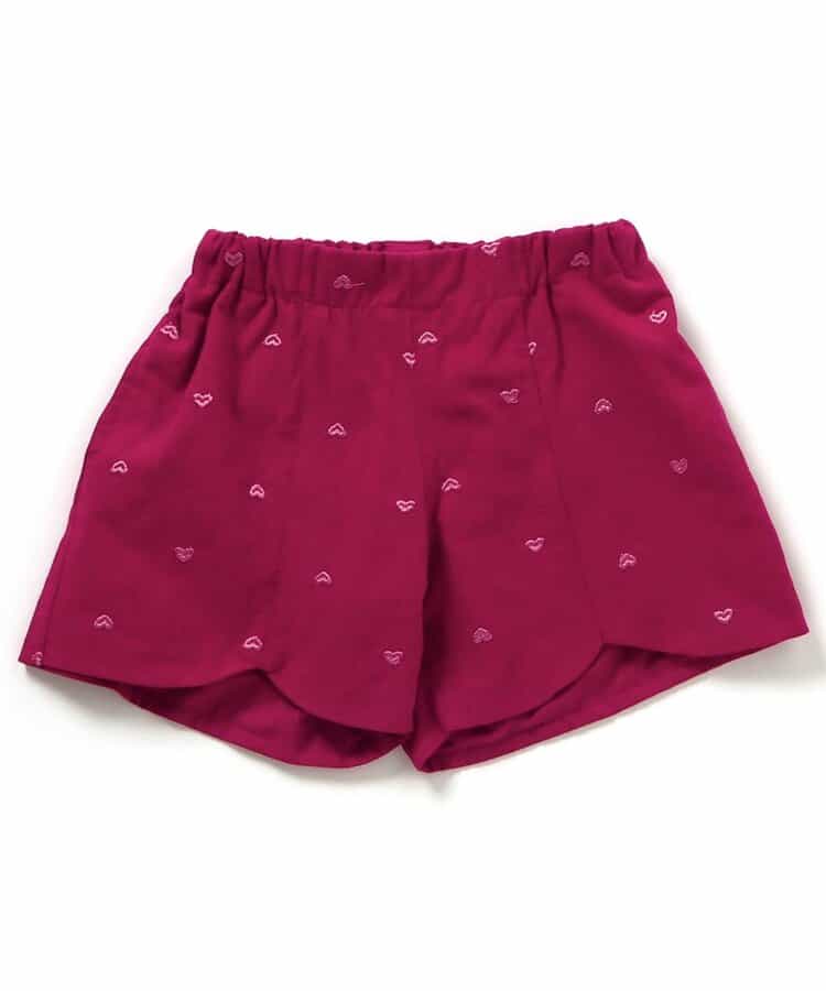 日本童裝 apres les cours 刺繡圖案短褲 80-140cm 女童款 夏季 PANTS 聖誕紅/新年紅