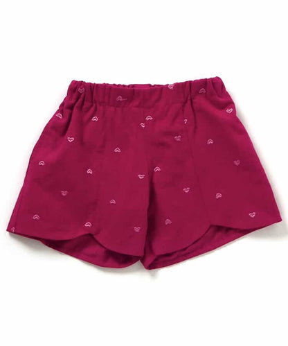 日本童裝 apres les cours 刺繡圖案短褲 80-140cm 女童款 夏季 PANTS 聖誕紅/新年紅