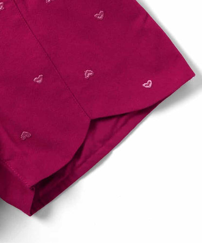 日本童裝 apres les cours 刺繡圖案短褲 80-140cm 女童款 夏季 PANTS 聖誕紅/新年紅