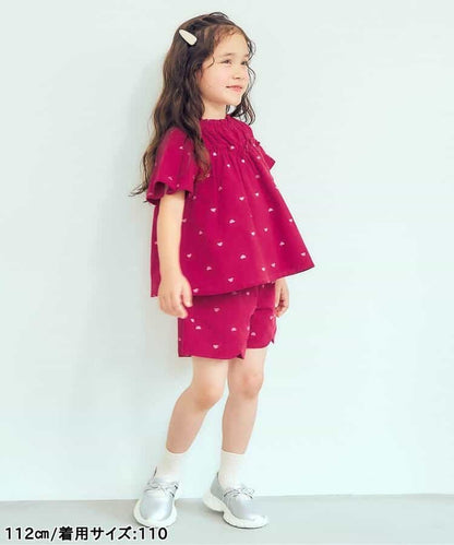日本童裝 apres les cours 刺繡圖案上衣 80-140cm 女童款 夏季 TOPS