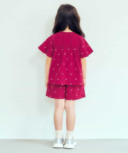 日本童裝 apres les cours 刺繡圖案上衣 80-140cm 女童款 夏季 TOPS