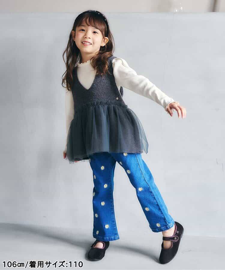 日本童裝 apres les cours 木耳邊上衣 80-140cm 女童款 秋季 TOPS