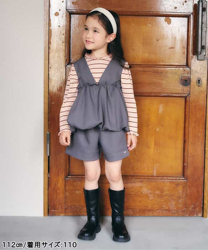 日本童裝 apres les cours 木耳邊上衣 80-140cm 女童款 秋季 TOPS
