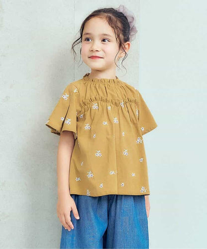 日本童裝 apres les cours 刺繡圖案上衣 80-140cm 女童款 夏季 TOPS