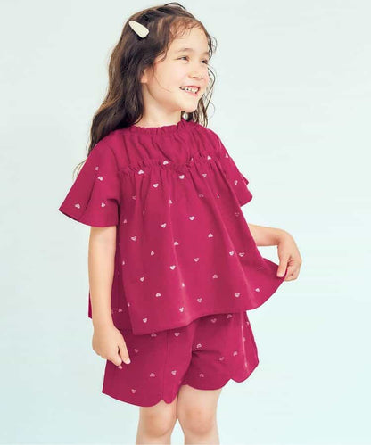 日本童裝 apres les cours 刺繡圖案上衣 80-140cm 女童款 夏季 TOPS