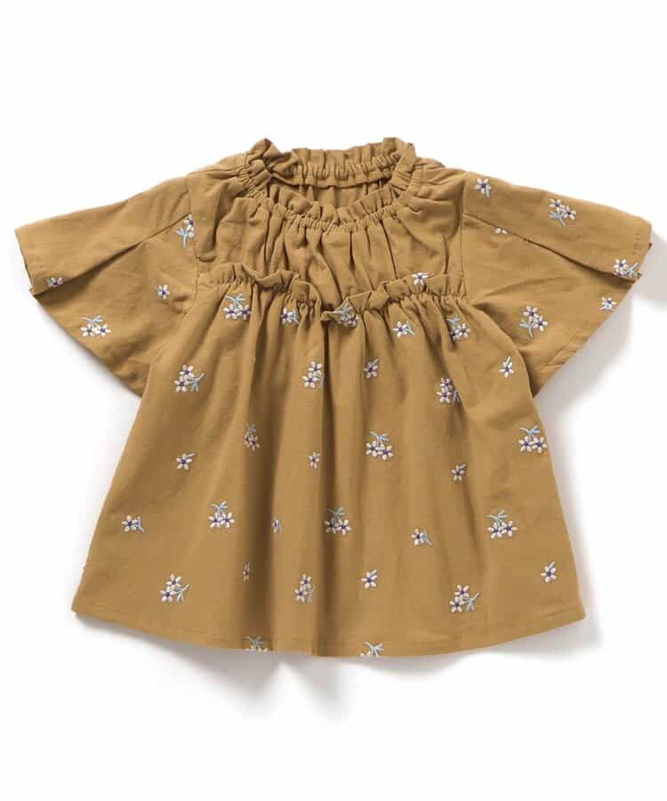 日本童裝 apres les cours 刺繡圖案上衣 80-140cm 女童款 夏季 TOPS