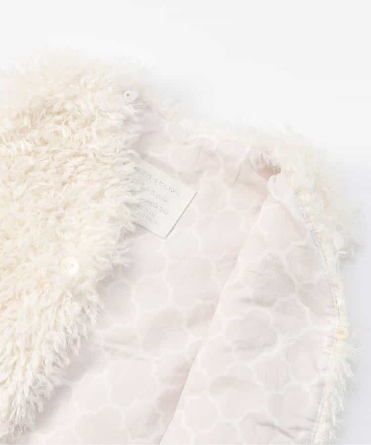 日本童裝 apres les cours 毛毛背心外套 70-80cm 女童款 秋季 初生嬰兒 OUTERWEAR