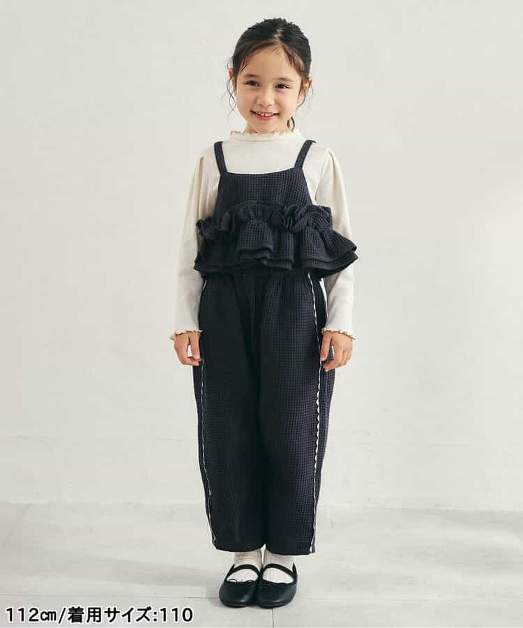 日本童裝 apres les cours 華夫格紋長褲 90-140cm 女童款 秋季 PANTS 聖誕紅/新年紅