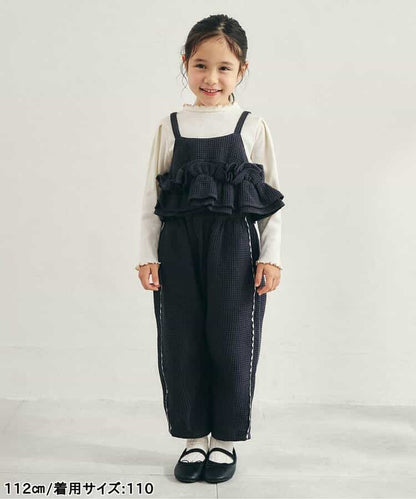 日本童裝 apres les cours 華夫格紋長褲 90-140cm 女童款 秋季 PANTS 聖誕紅/新年紅