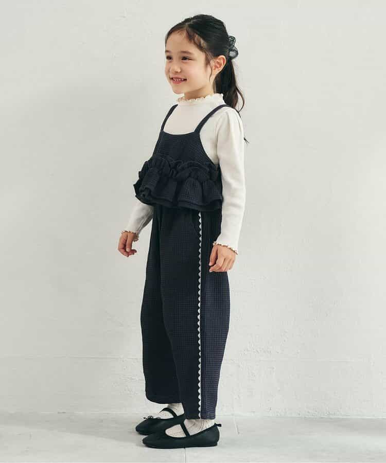 日本童裝 apres les cours 華夫格紋長褲 90-140cm 女童款 秋季 PANTS 聖誕紅/新年紅