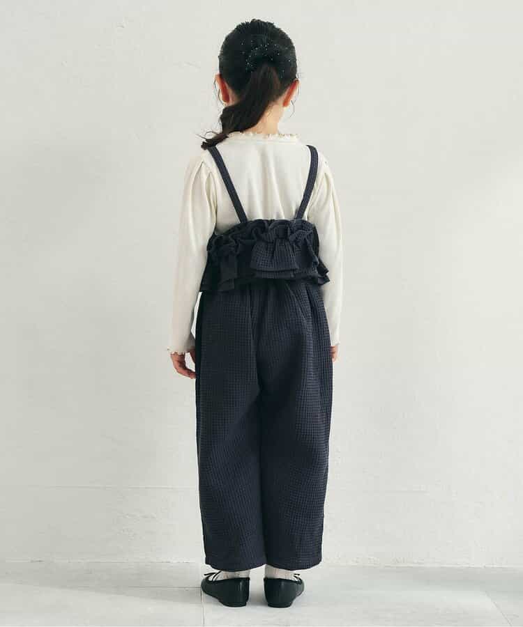 日本童裝 apres les cours 華夫格紋長褲 90-140cm 女童款 秋季 PANTS 聖誕紅/新年紅