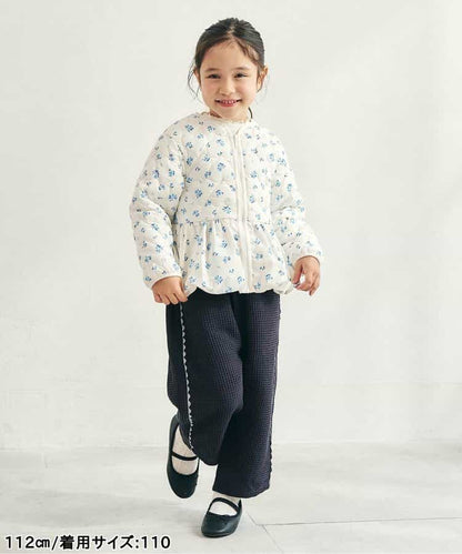 日本童裝 apres les cours 華夫格紋長褲 90-140cm 女童款 秋季 PANTS 聖誕紅/新年紅