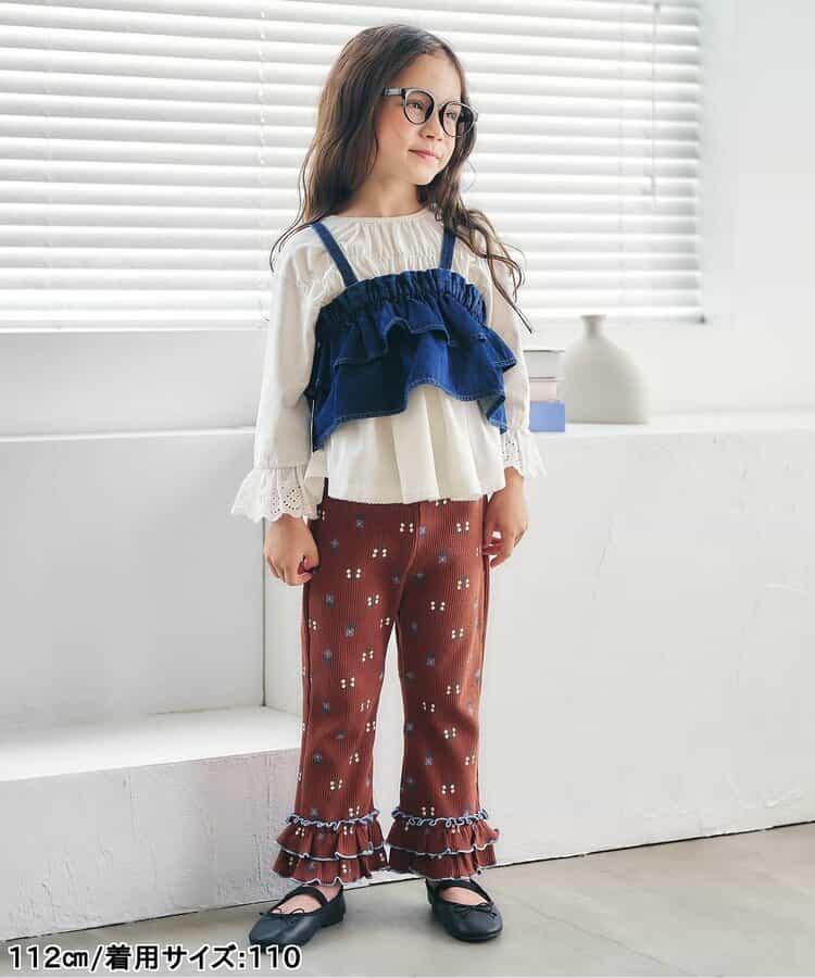 日本童裝 apres les cours 蕾絲袖皺褶上衣 80-140cm 女童款 秋季 TOPS