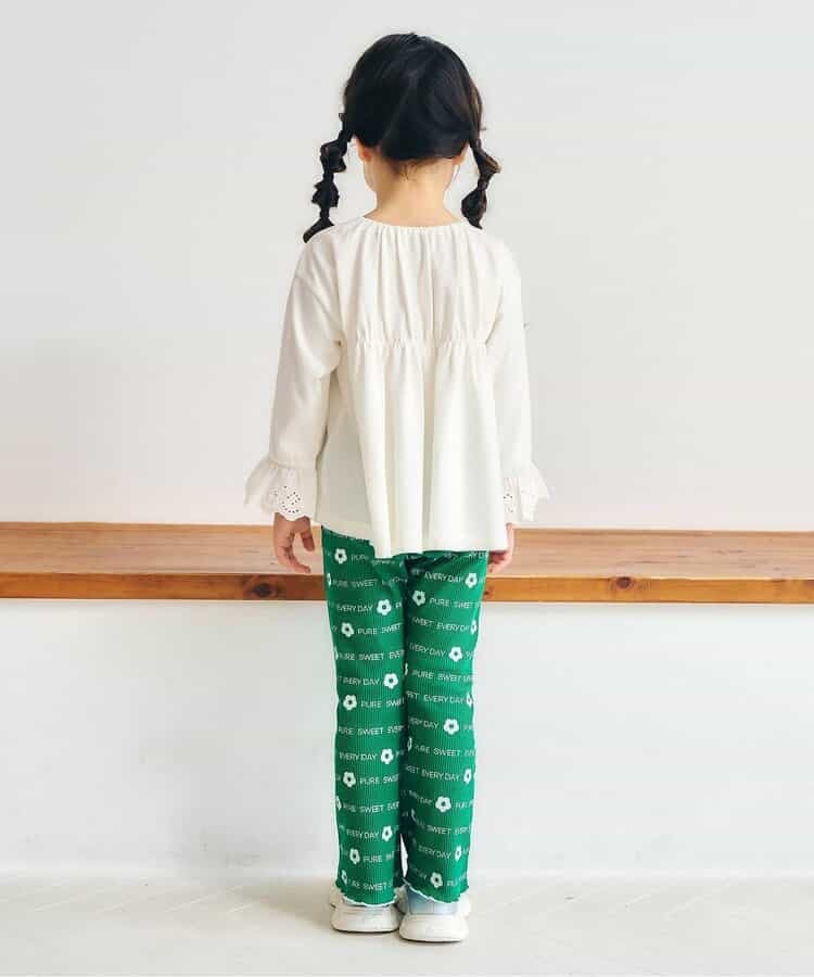 日本童裝 apres les cours 華夫格紋喇叭褲 80-140cm 女童款 秋季 PANTS