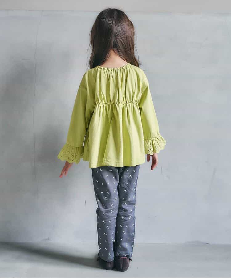 日本童裝 apres les cours 蕾絲袖皺褶上衣 80-140cm 女童款 秋季 TOPS