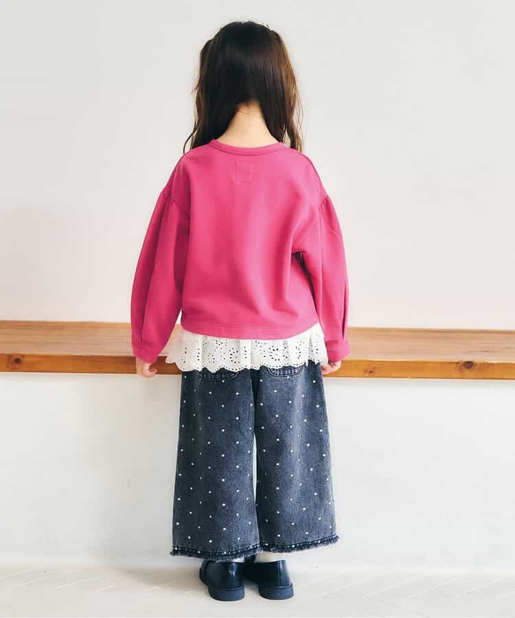 日本童裝 apres les cours 花花紐扣外套 80-140cm 女童款 秋季 OUTERWEAR 聖誕紅/新年紅