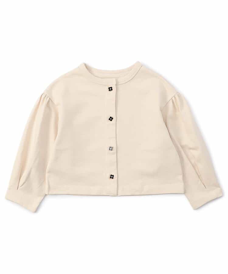 日本童裝 apres les cours 花花紐扣外套 80-140cm 女童款 秋季 OUTERWEAR 聖誕紅/新年紅