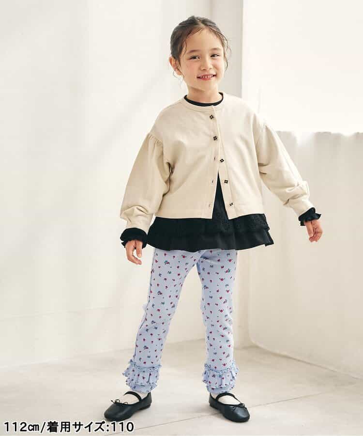 日本童裝 apres les cours 花花紐扣外套 80-140cm 女童款 秋季 OUTERWEAR 聖誕紅/新年紅