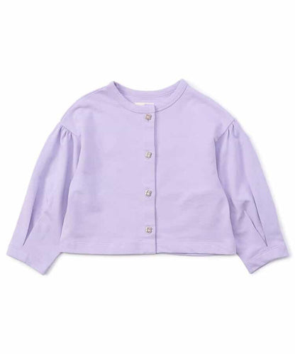 日本童裝 apres les cours 花花紐扣外套 80-140cm 女童款 秋季 OUTERWEAR 聖誕紅/新年紅