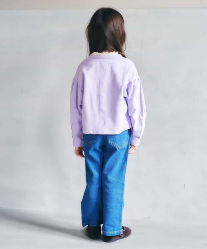 日本童裝 apres les cours 花花紐扣外套 80-140cm 女童款 秋季 OUTERWEAR 聖誕紅/新年紅