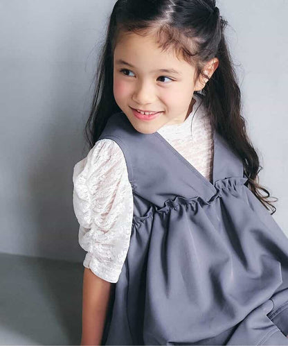 日本童裝 apres les cours 薄紗蕾絲上衣 80-140cm 女童款 夏季 TOPS