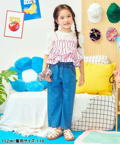日本童裝 apres les cours 薄紗蕾絲上衣 80-140cm 女童款 夏季 TOPS