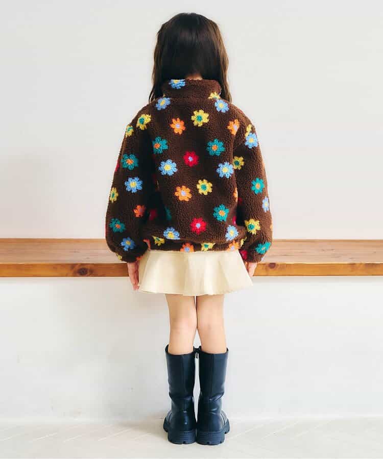 日本童裝 apres les cours 提花羊羔毛外套 80-140cm 女童款 秋季 (適合初秋、香港平均溫度、寒冷天氣）OUTERWEAR 【日本預售：2026年10月上旬】