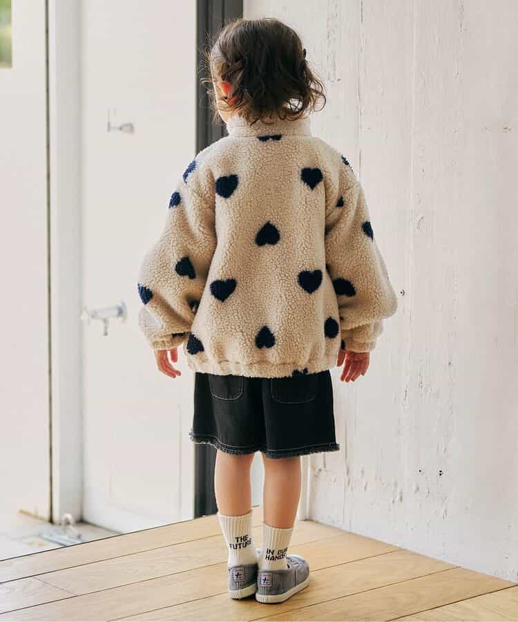 日本童裝 apres les cours 提花羊羔毛外套 80-140cm 女童款 秋季 (適合初秋、香港平均溫度、寒冷天氣）OUTERWEAR 【日本預售：2026年10月上旬】