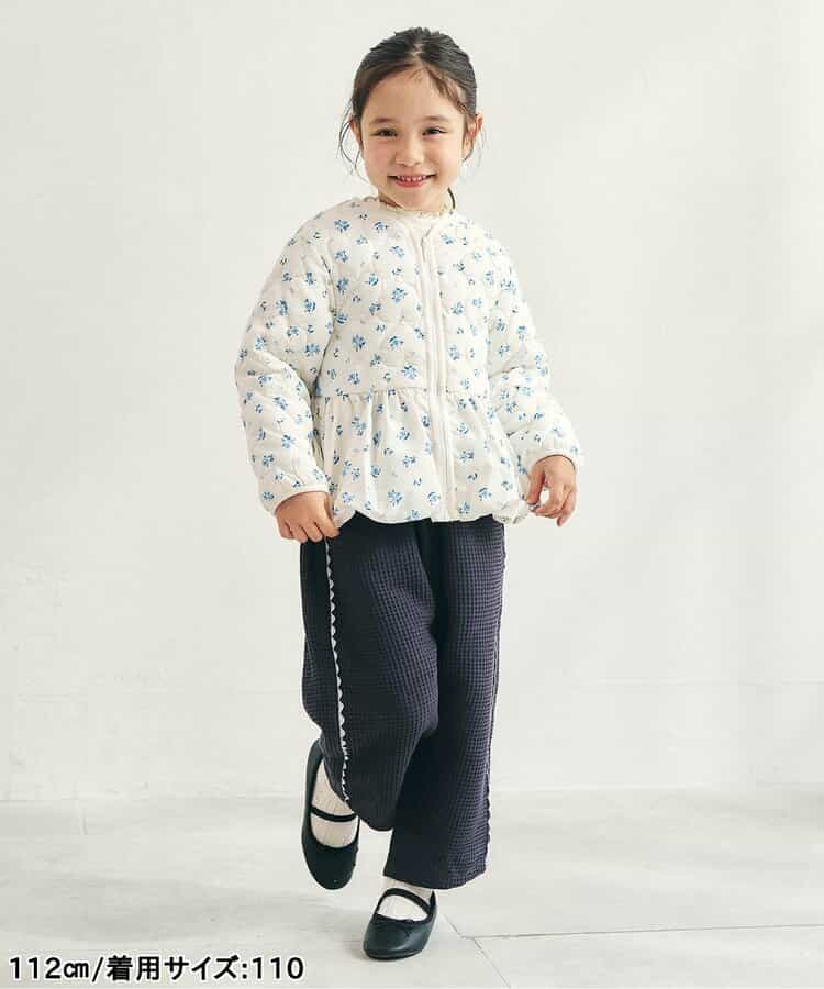 日本童裝 apres les cours 心型絎縫夾棉荷葉邊燈籠袖外套 80-140cm 女童款 秋季 (適合初秋、香港平均溫度、寒冷天氣）OUTERWEAR 【日本預售：2026年9月下旬】