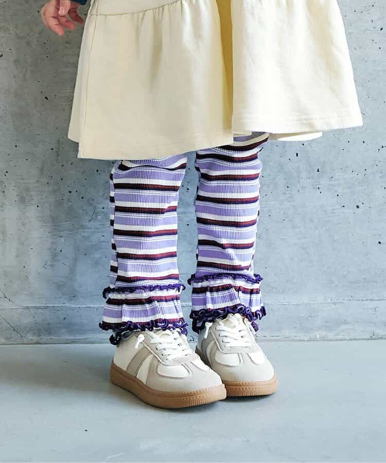 日本童裝 apres les cours 荷葉邊羅紋長褲 80-130cm 女童款 秋季 PANTS