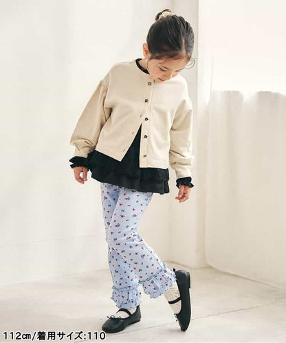 日本童裝 apres les cours 荷葉邊羅紋長褲 80-130cm 女童款 秋季 PANTS