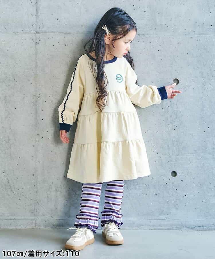 日本童裝 apres les cours 荷葉邊羅紋長褲 80-130cm 女童款 秋季 PANTS