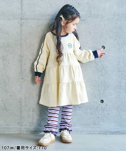 日本童裝 apres les cours 荷葉邊羅紋長褲 80-130cm 女童款 秋季 PANTS