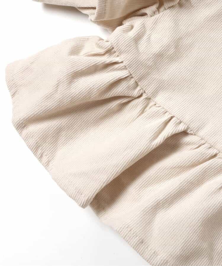 日本童裝 apres les cours 荷葉邊燈芯絨上衣外套 80-130cm 女童款 秋季 OUTERWEAR TOPS