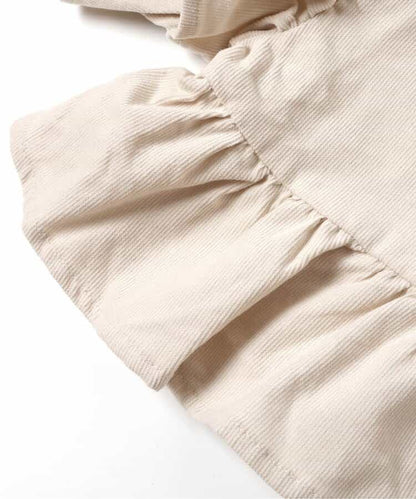 日本童裝 apres les cours 荷葉邊燈芯絨上衣外套 80-130cm 女童款 秋季 OUTERWEAR TOPS