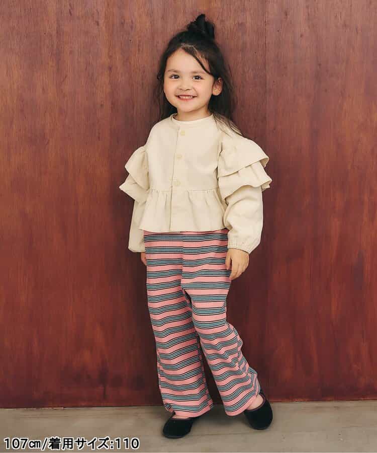 日本童裝 apres les cours 荷葉邊燈芯絨上衣外套 80-130cm 女童款 秋季 OUTERWEAR TOPS