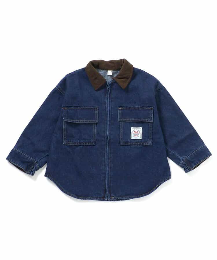 日本童裝 apres les cours 前拉鍊襯衫 90-130cm 男童款 秋季 OUTERWEAR