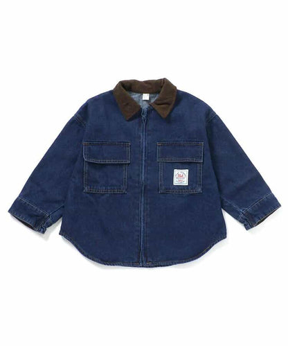 日本童裝 apres les cours 前拉鍊襯衫 90-130cm 男童款 秋季 OUTERWEAR