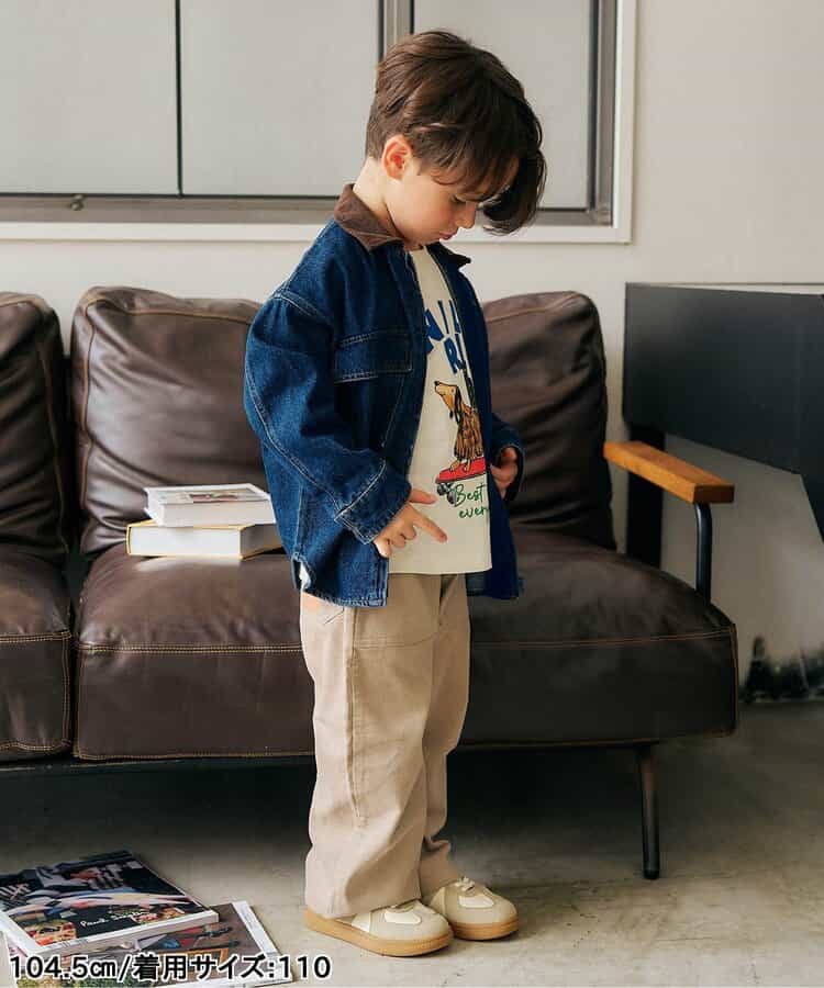 日本童裝 apres les cours 前拉鍊襯衫 90-130cm 男童款 秋季 OUTERWEAR
