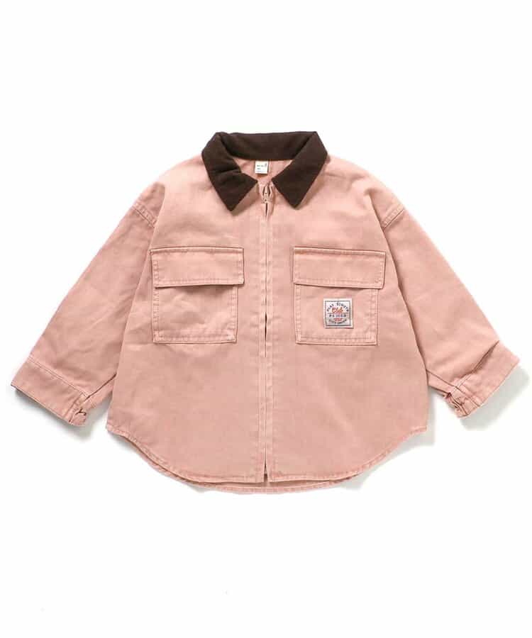 日本童裝 apres les cours 前拉鍊襯衫 90-130cm 男童款 秋季 OUTERWEAR