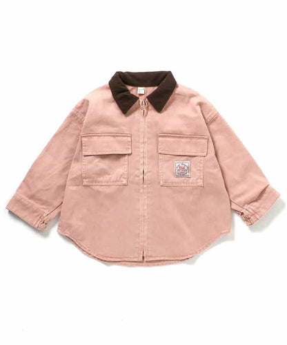 日本童裝 apres les cours 前拉鍊襯衫 90-130cm 男童款 秋季 OUTERWEAR