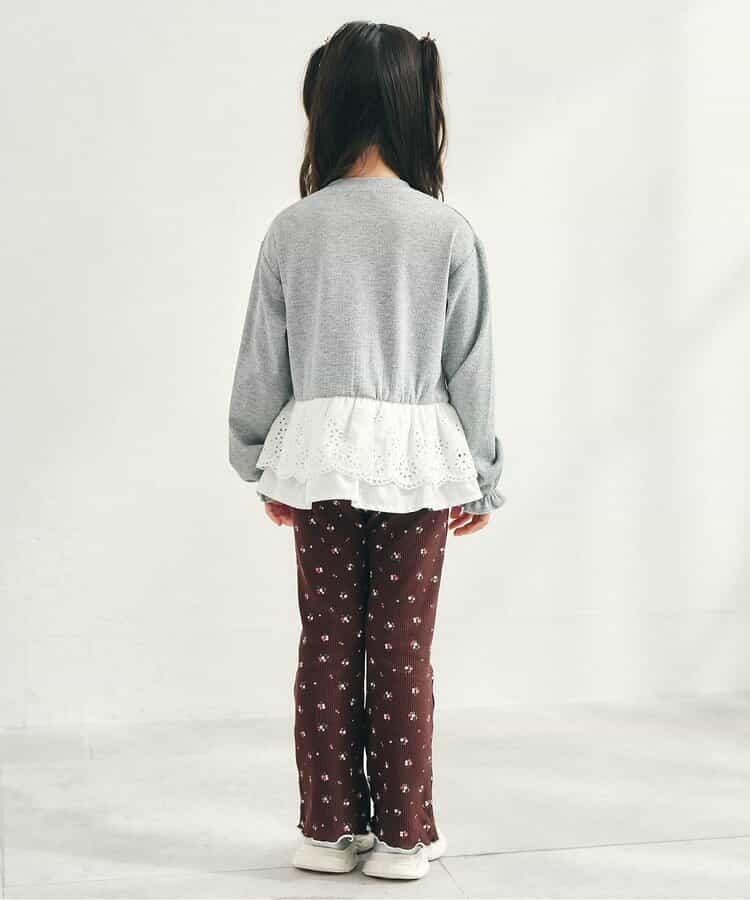 日本童裝 apres les cours 蕾絲荷葉邊羅紋上衣 80-140cm 女童款 秋季 TOPS