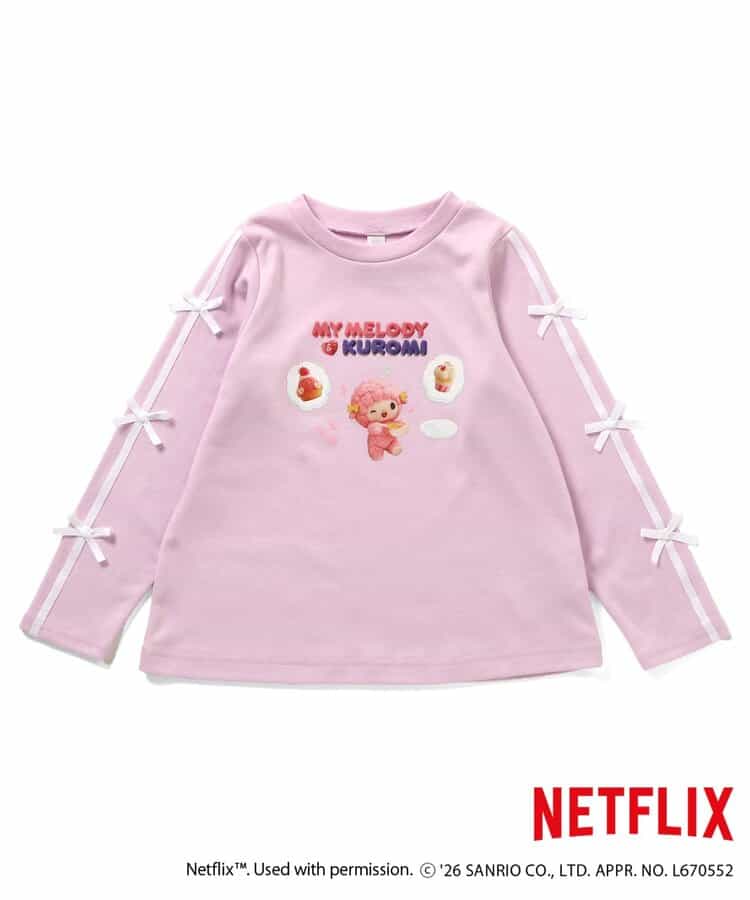 日本童裝 apres les cours x NETFLIX MYMELODY＆KUROMI上衣 80-140cm 女童款 秋季 TOPS