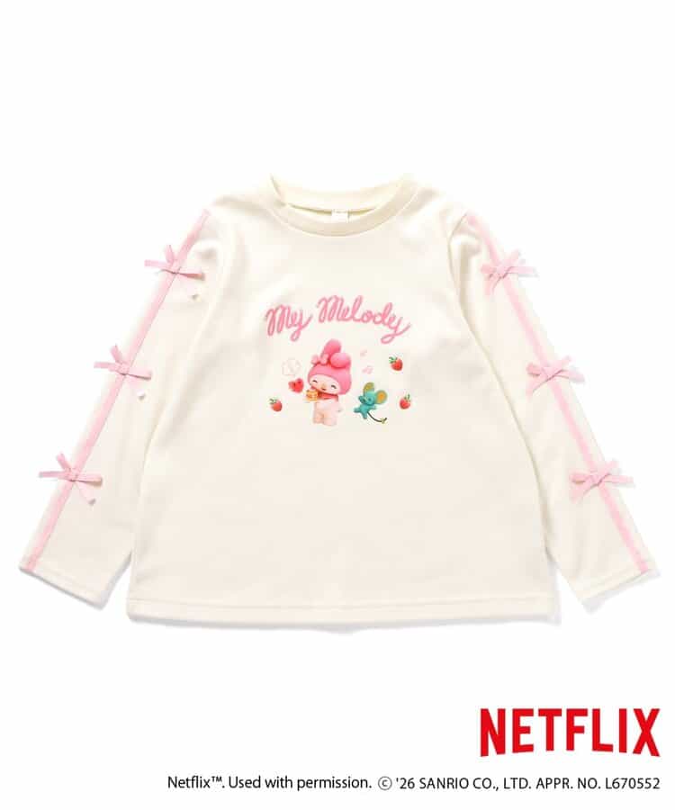 日本童裝 apres les cours x NETFLIX MYMELODY＆KUROMI上衣 80-140cm 女童款 秋季 TOPS
