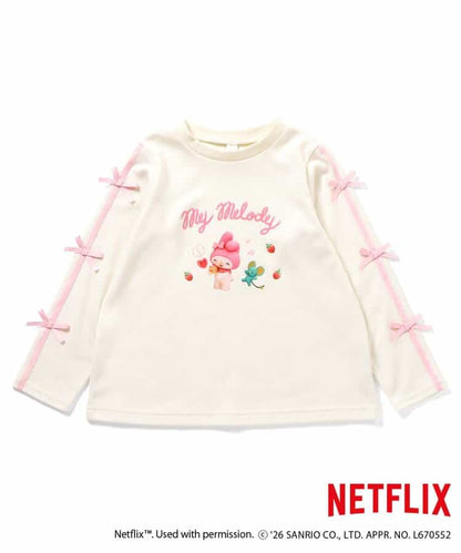 日本童裝 apres les cours x NETFLIX MYMELODY＆KUROMI上衣 80-140cm 女童款 秋季 TOPS
