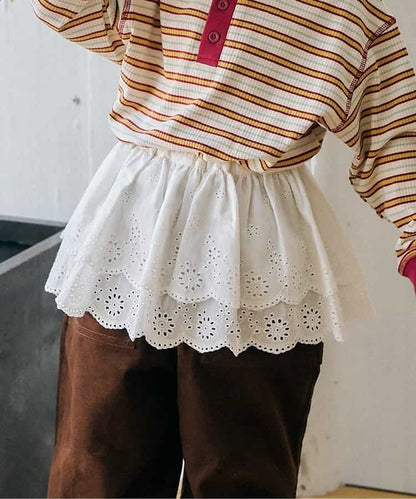 日本童裝 apres les cours 蕾絲配襯短裙 80-130cm 女童款 秋季 SKIRTS 衣服配件